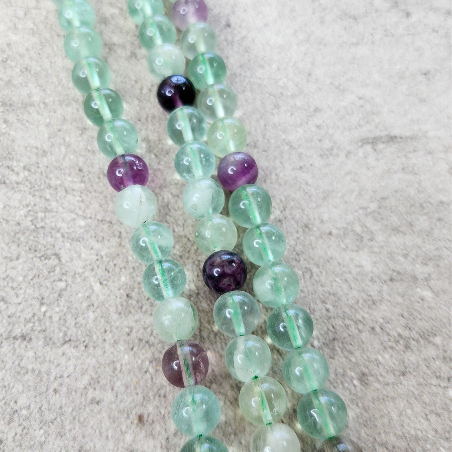 Piedras naturales: Fluorita lisa 8mm