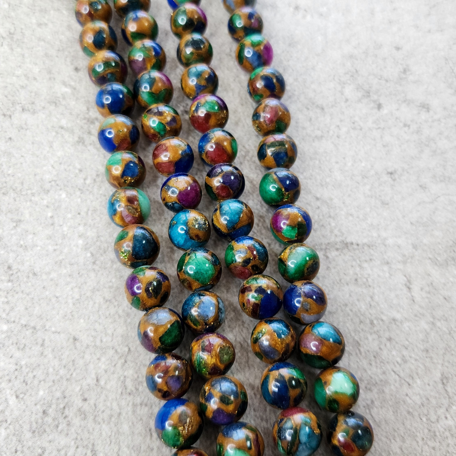 Piedras naturales: Jasper liso multicolor 10mm