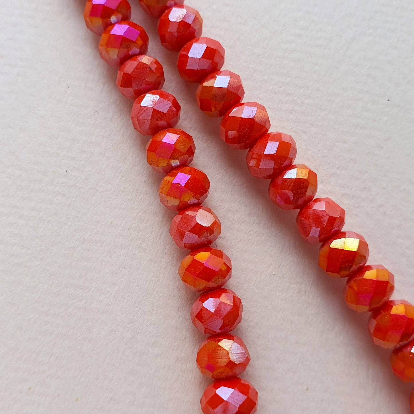 Rondeles: Naranja ladrillo con destello #8