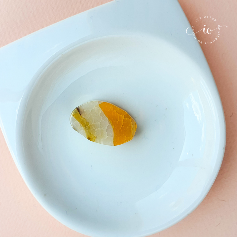 Maxipiedras exóticas: Ágata amarilla freeform 20x21mm