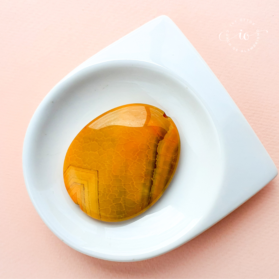 Maxipiedras exóticas: Ágata amarilla grande 50x35mm