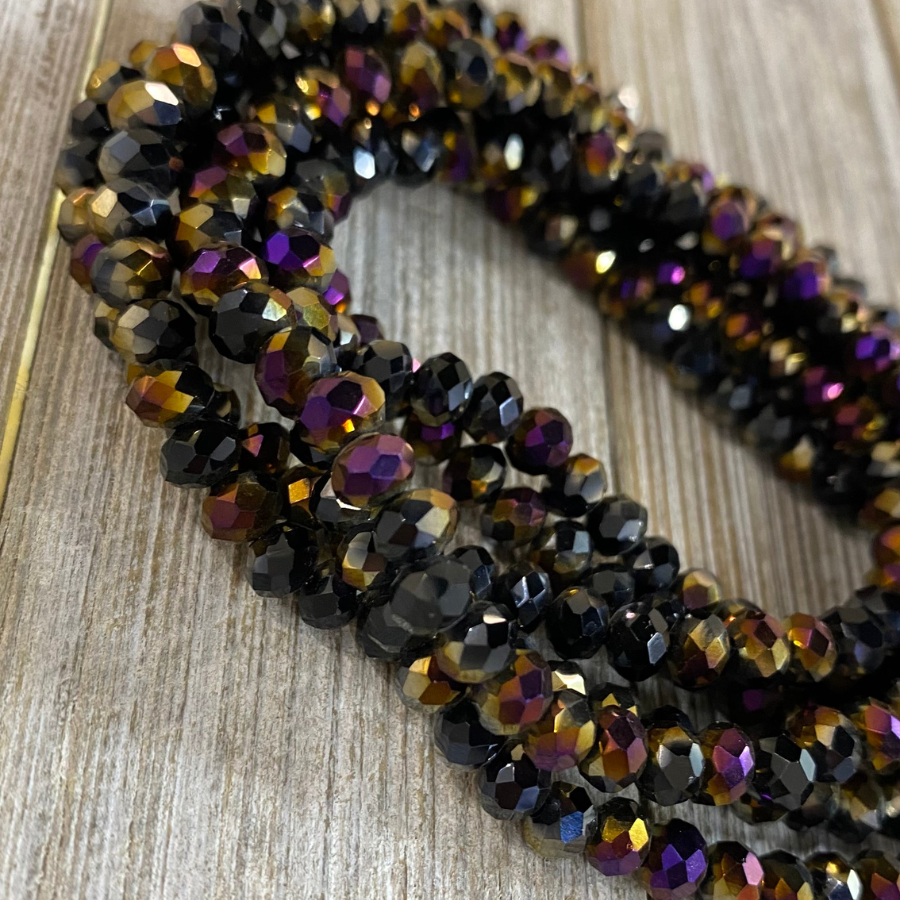 Rondeles: Negro con morado #4