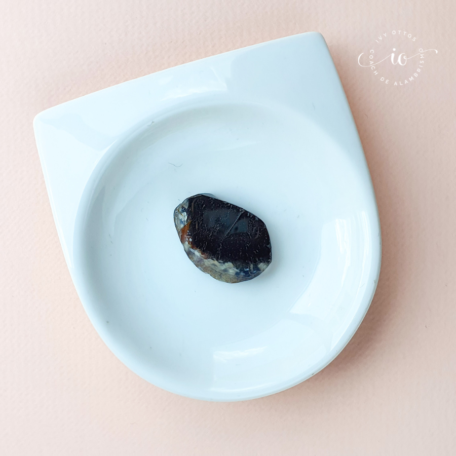 Maxipiedras exóticas: Ágata negra freeform 23x28mm