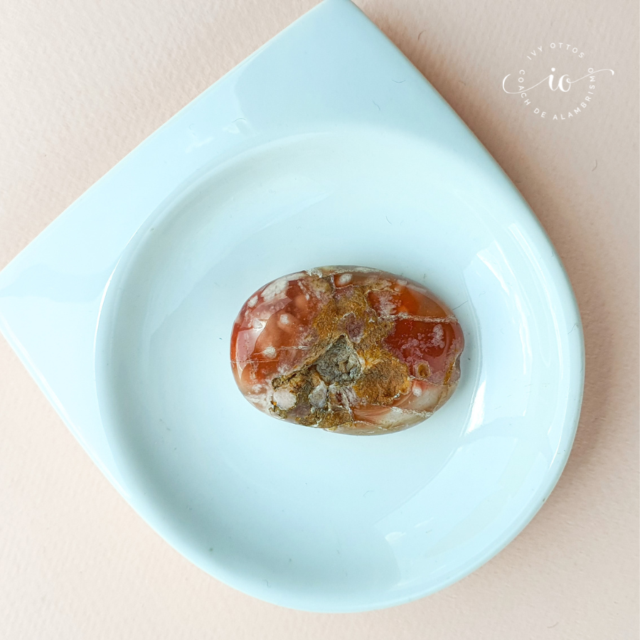 Maxipiedras exóticas: Ágata sakura rosa rustica 33x43mm