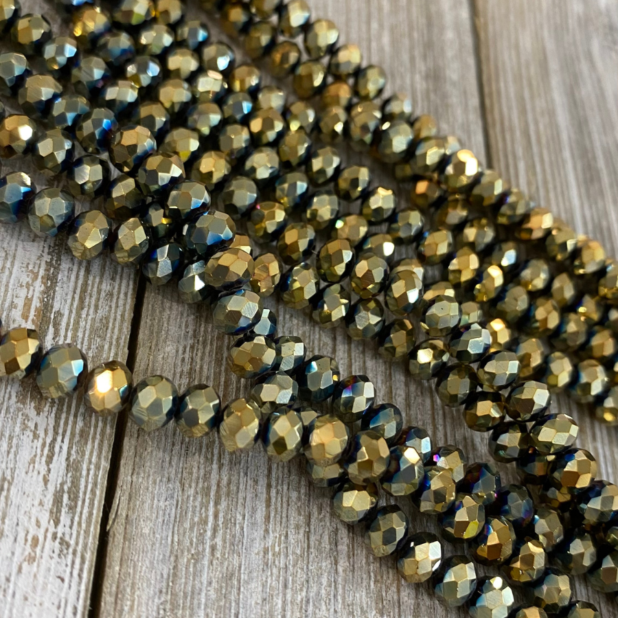 Rondeles: Dorado con azul #4