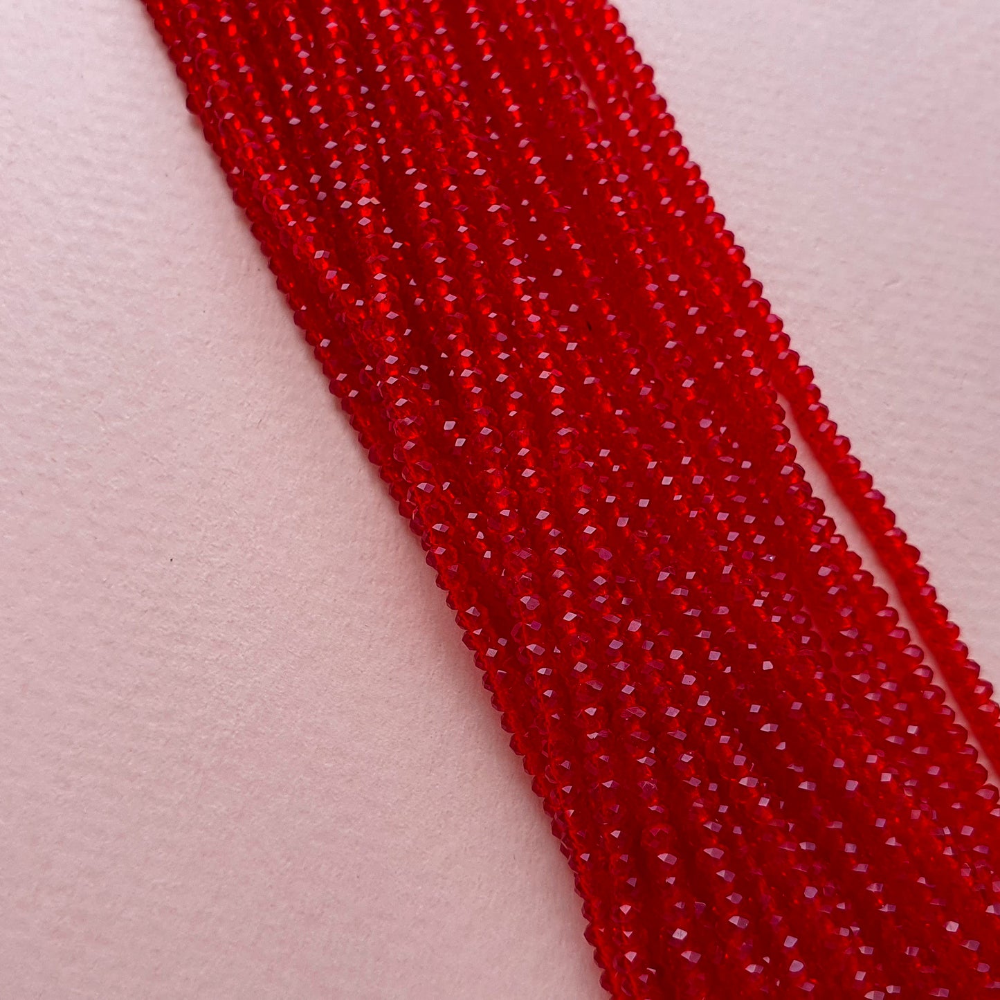 Rondeles: Rojo transparente #4