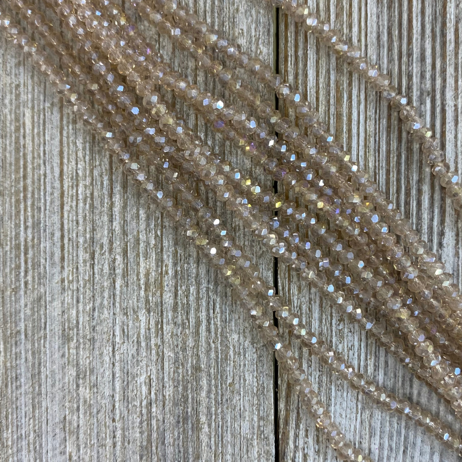 Rondeles: Champagne transparente con destello #2