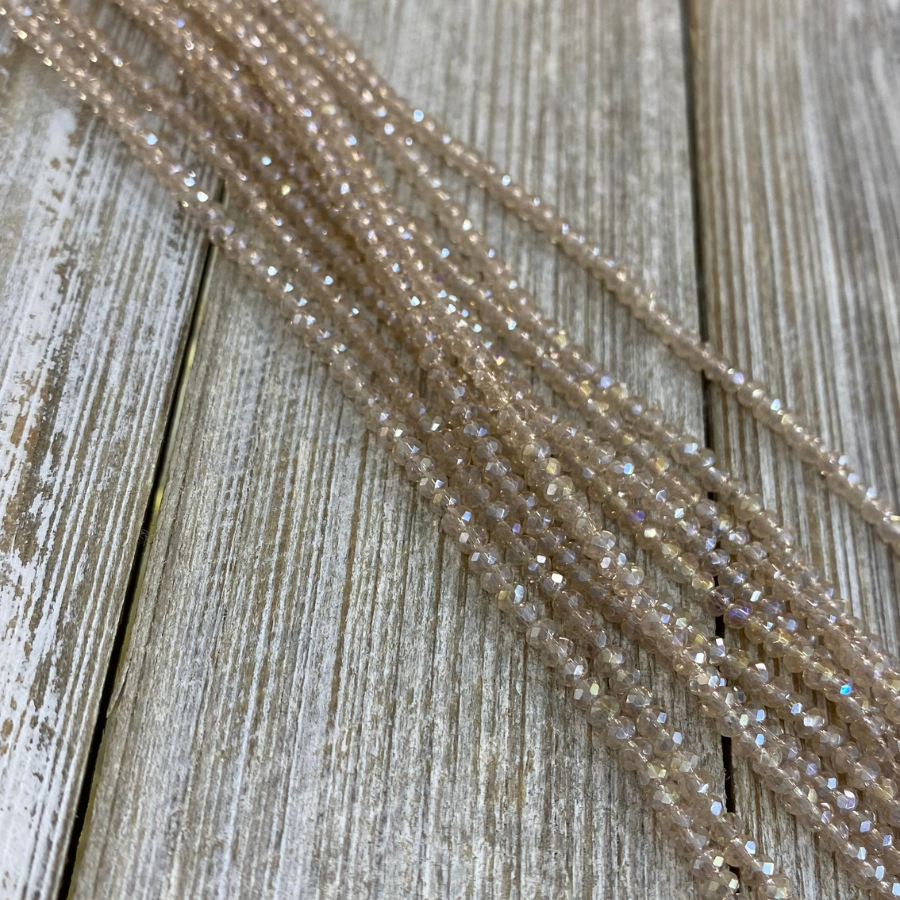 Rondeles: Champagne transparente con destello #2