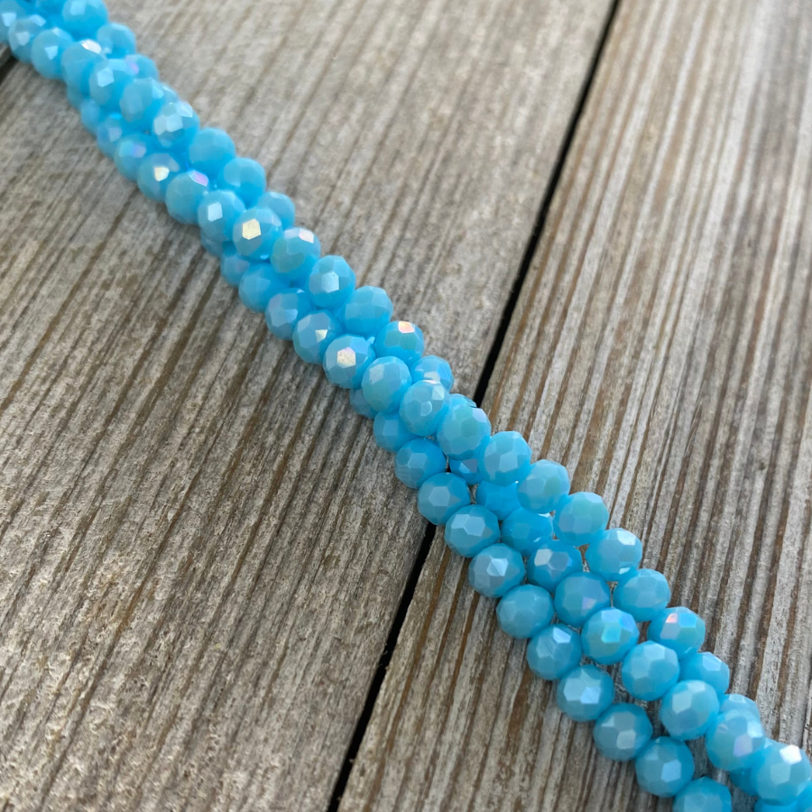 Rondeles: Baby blue con destello #4