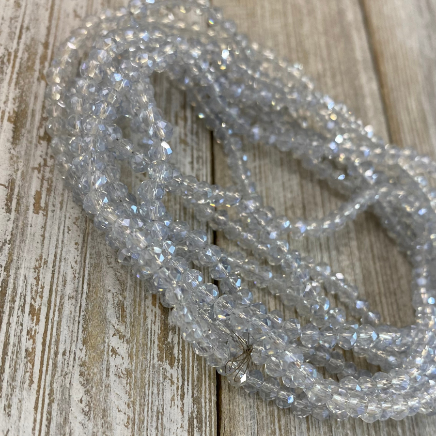 Rondeles: Gris claro transparente #4