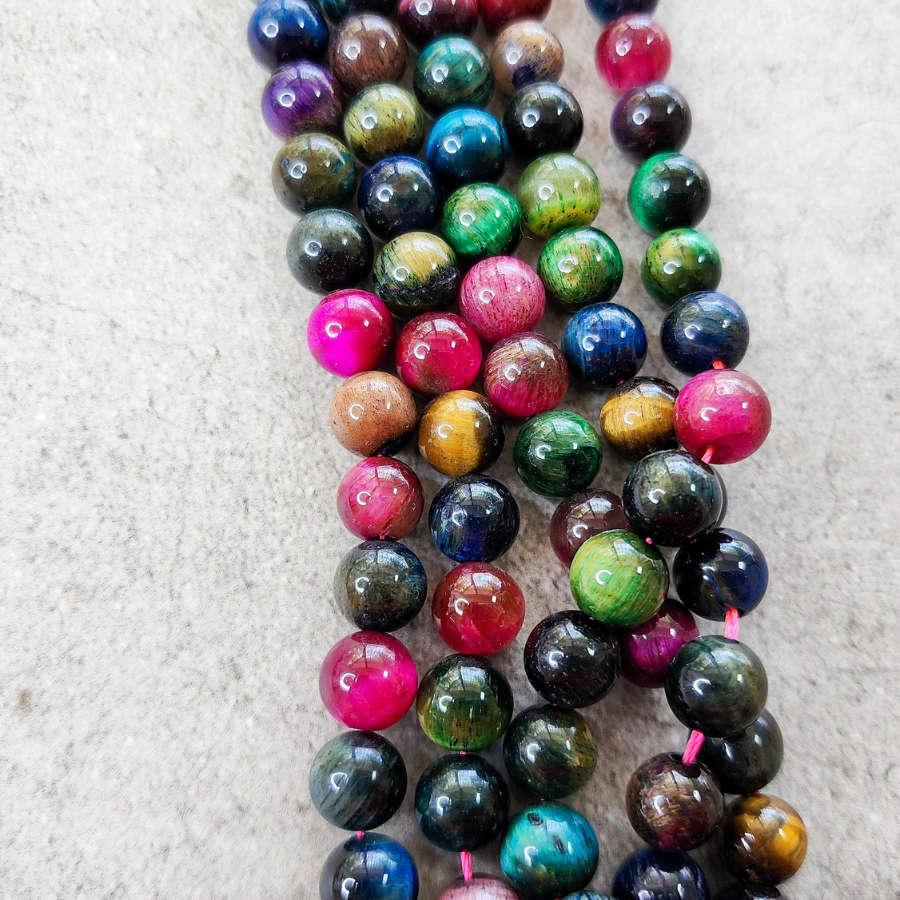 Piedras naturales: Ágata dark multicolor 10mm